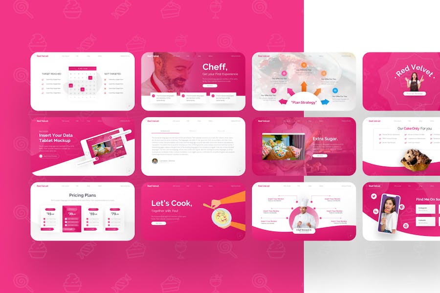 Red-velvet-food-and-beverage-powerpoint-template - PPT派