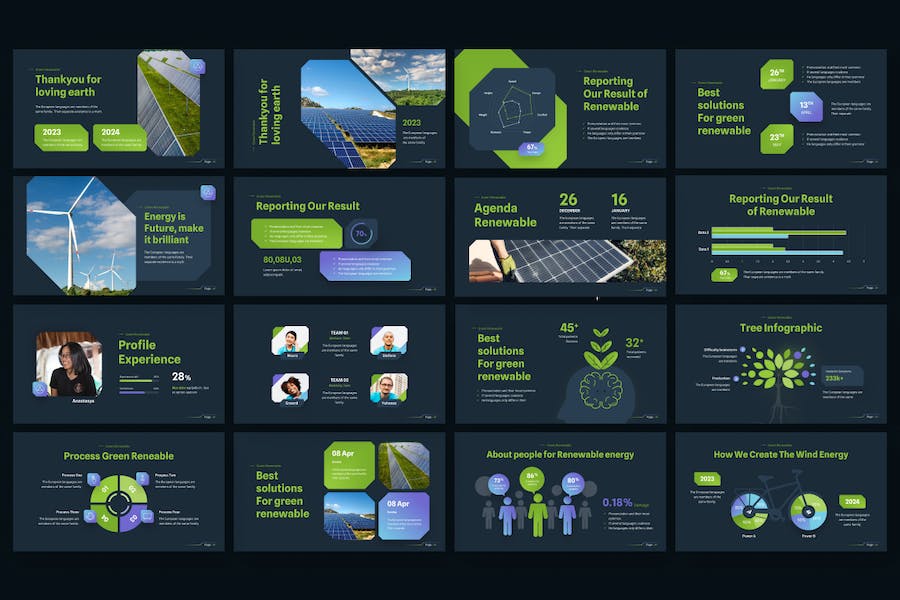 绿色可再生能源发展方案Keynote模板 - PPT派