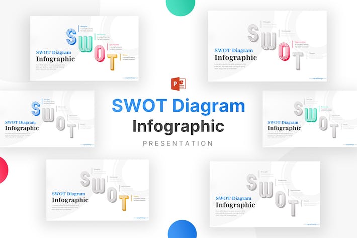 彩色商业分析SWOT图形PPT模板- PPT派