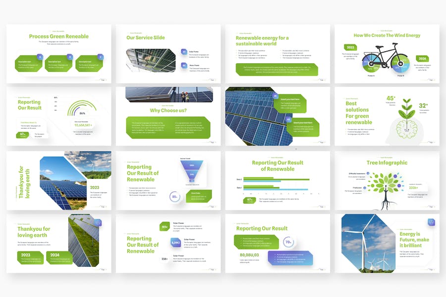 绿色可再生能源发展方案Keynote模板 - PPT派