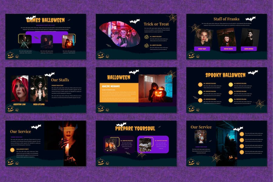 万圣节节日主题派对活动宣传Keynote模板 - PPT派