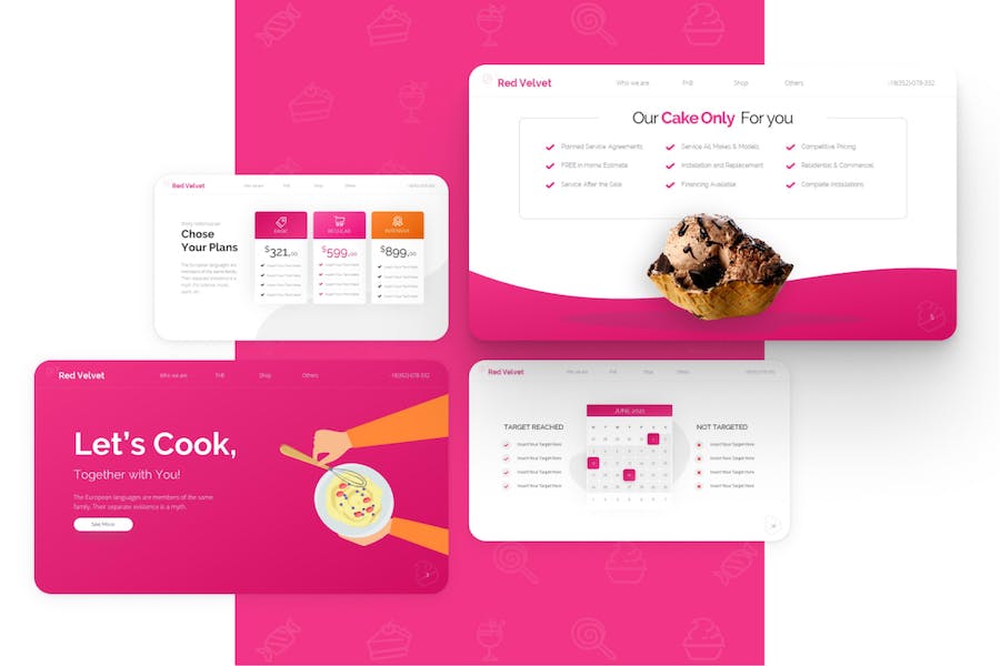 Red-velvet-food-and-beverage-powerpoint-template - PPT派