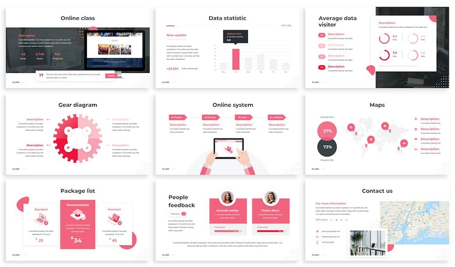 在线课程网课教育培训PPT模板 - PPT派