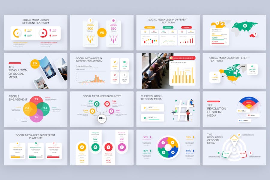 Social-media-report-infographic-keynote-template - PPT派