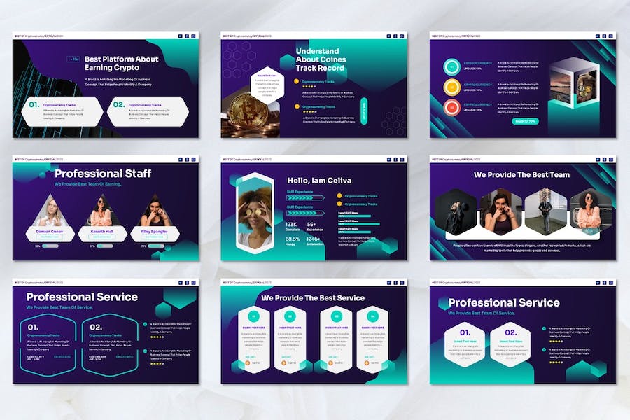 加密货币收益投资理财方案Keynote模板 - PPT派