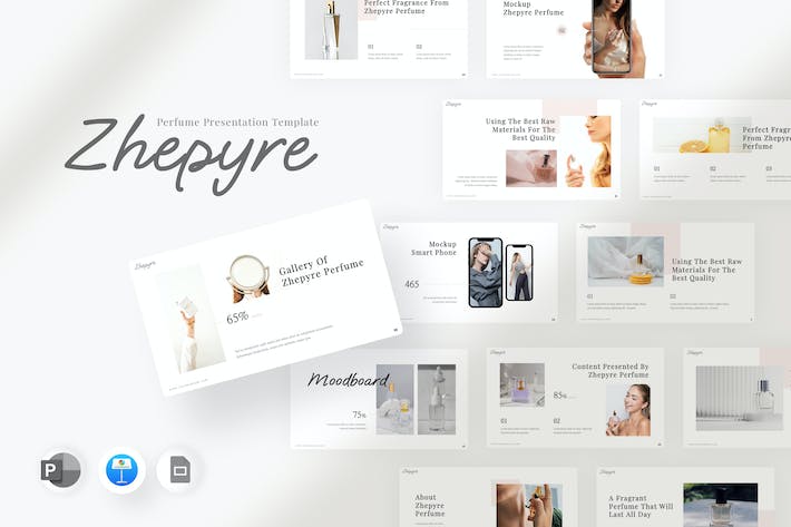 香水品牌营销策略运营Keynote模板 - PPT派