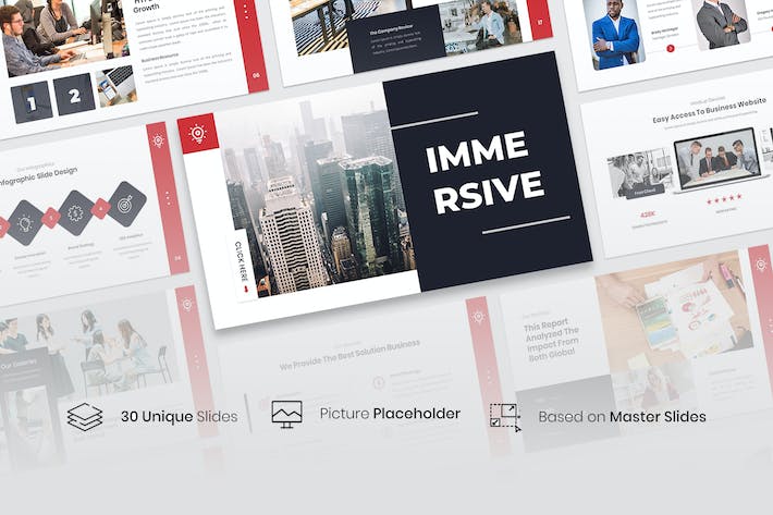 高级沉浸式商务战略演示PPT模板 - PPT派