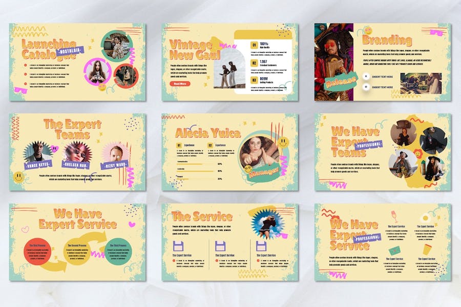 复古怀旧风格设计展示Keynote模板 - PPT派