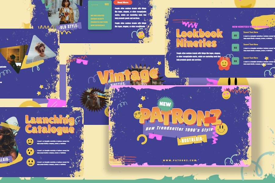 复古怀旧风格设计展示Keynote模板 - PPT派