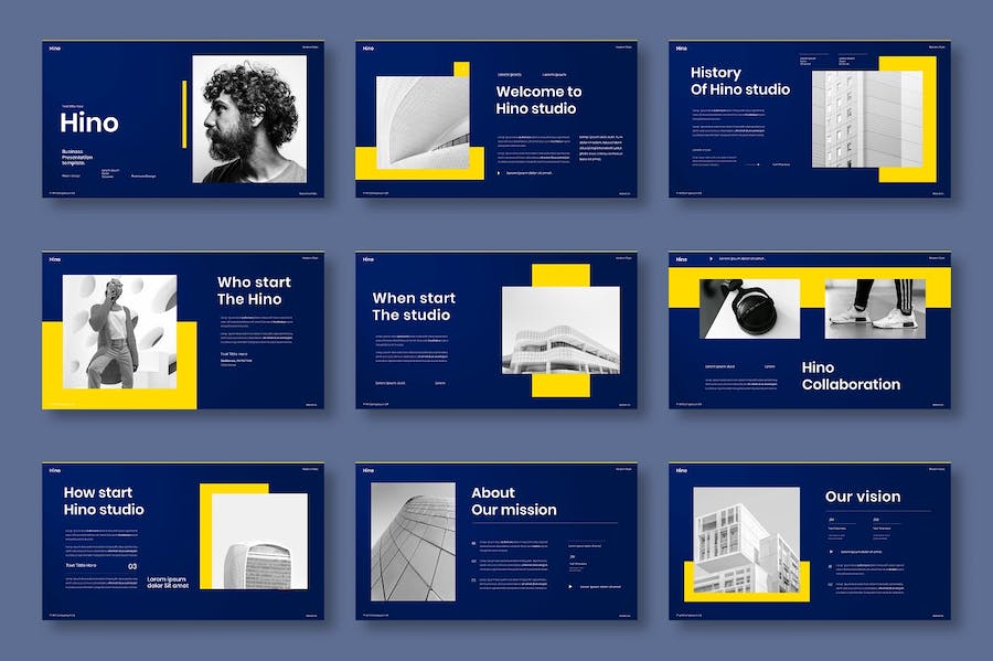 深蓝色商务专业企业宣传Keynote模板 - PPT派