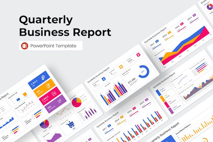 季度财务业务报告总结PPT模板 - PPT派