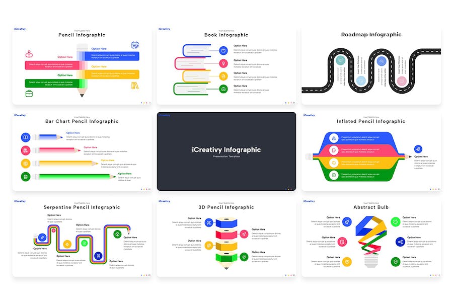 创意教育信息图表教学Keynote模板 - PPT派