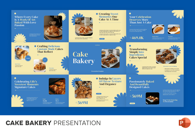 蛋糕烘焙餐饮品牌推广PPT模板 - PPT派