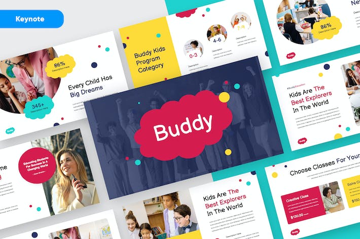 儿童教育在线课程学习展示Keynote模板 - PPT派