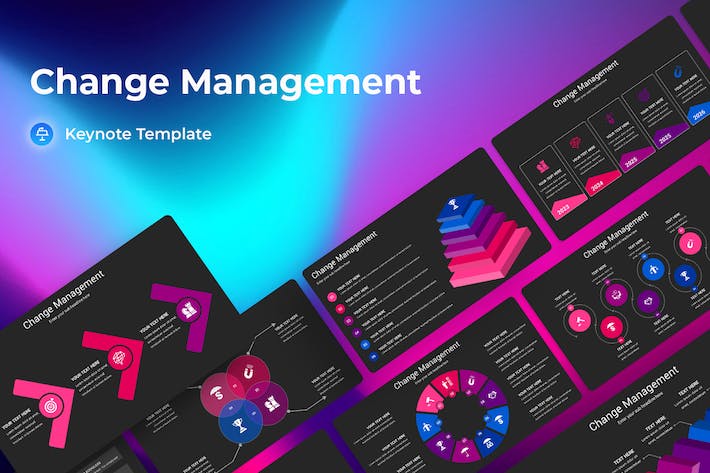 变更管理深色主题Keynote模板 - PPT派