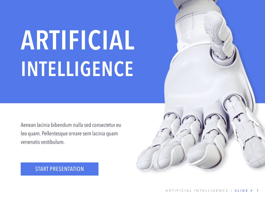 智能机器人科技产品功能演示PPT模板 - PPT派