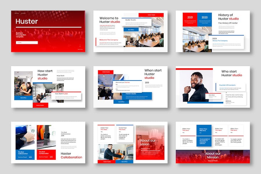 活力商务企业宣传推广Keynote模板 - PPT派