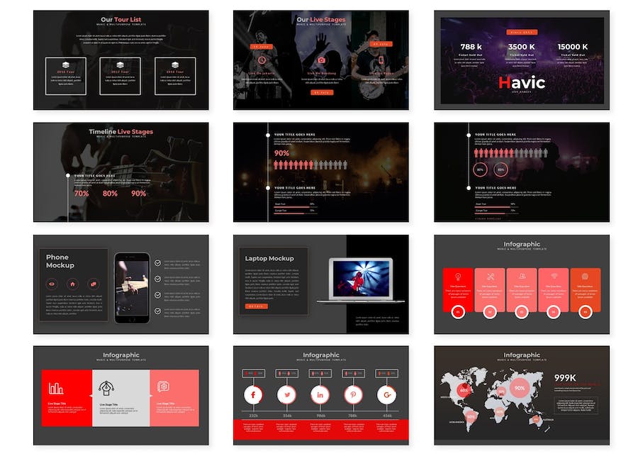 影视媒体创意展示推介Keynote模板 - PPT派