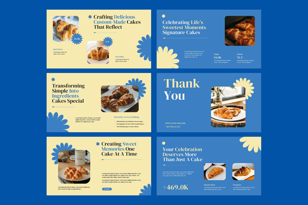 蛋糕烘焙餐饮品牌推广PPT模板 - PPT派