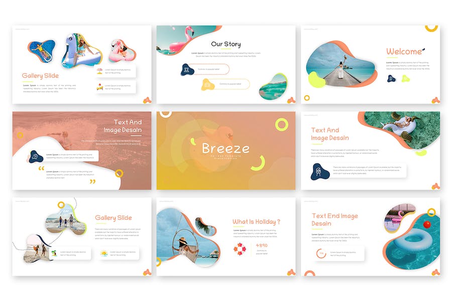 微风清新创意商业演讲Keynote模板 - PPT派