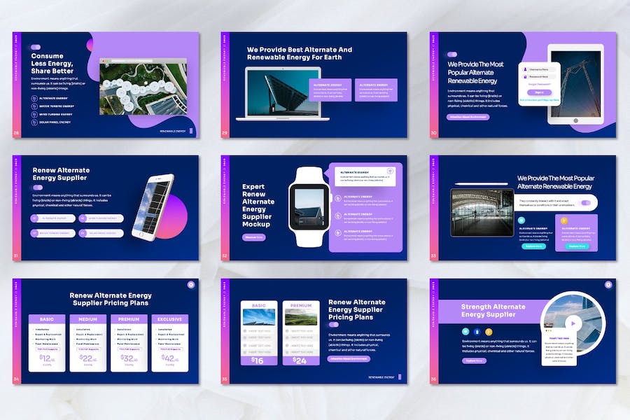 可再生能源绿色环保主题Keynote模板 - PPT派