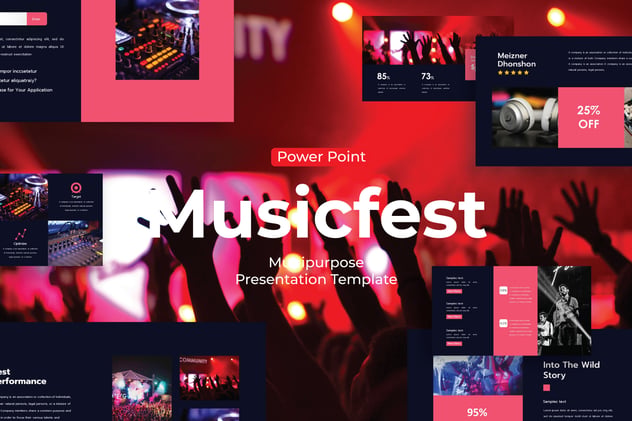 音乐节品牌活动营销推广PPT模板 - PPT派 音乐节品牌活动营销推广PPT模板 - PPT派