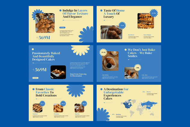 蛋糕烘焙餐饮品牌推广PPT模板 - PPT派