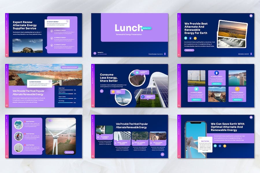 可再生能源绿色环保主题Keynote模板 - PPT派
