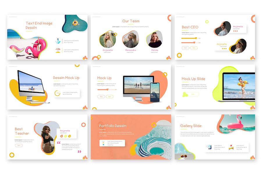 微风清新创意商业演讲Keynote模板 - PPT派
