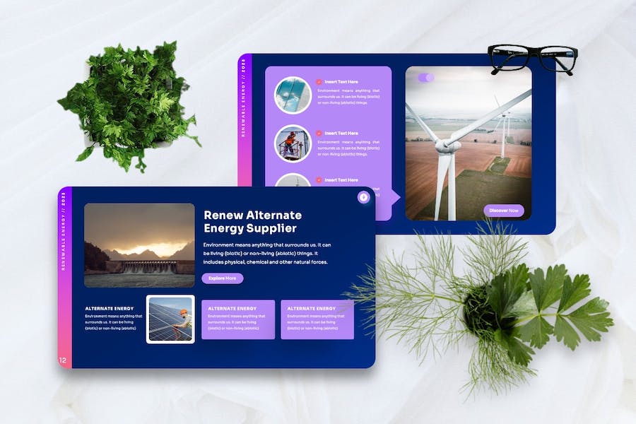 可再生能源绿色环保主题Keynote模板 - PPT派
