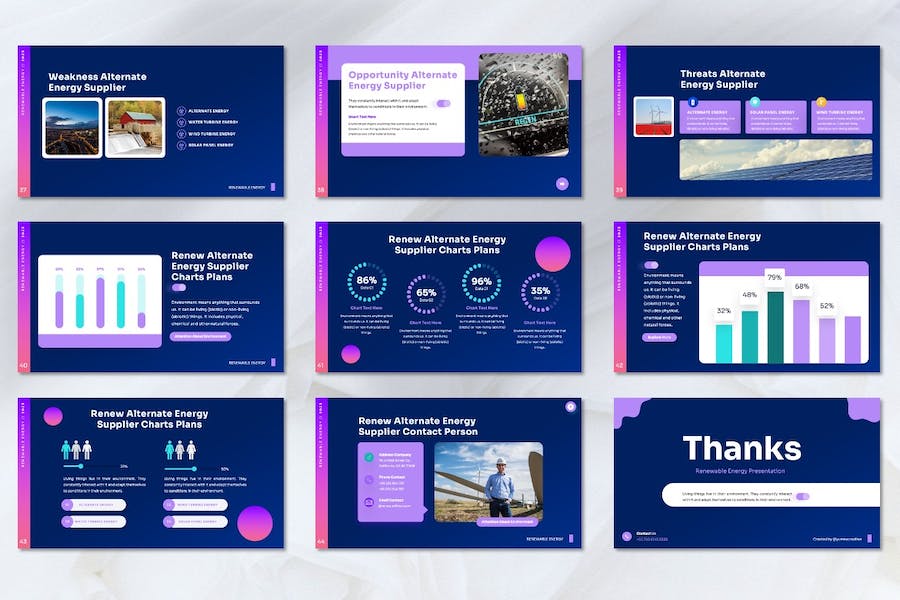 可再生能源绿色环保主题Keynote模板 - PPT派