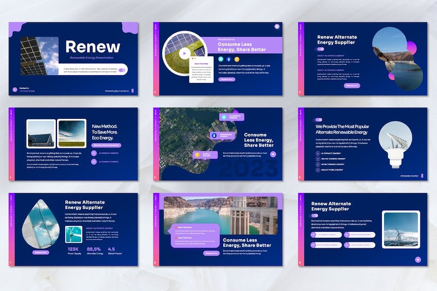 可再生能源绿色环保主题Keynote模板 - PPT派
