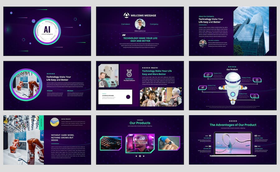 人工智能技术发展讲述Keynote模板 - PPT派