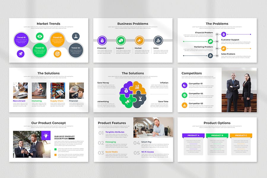 极简商业计划书项目策划PPT模板 - PPT派