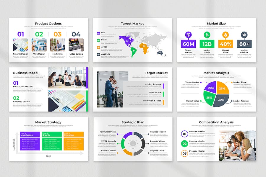 极简商业计划书项目策划PPT模板 - PPT派