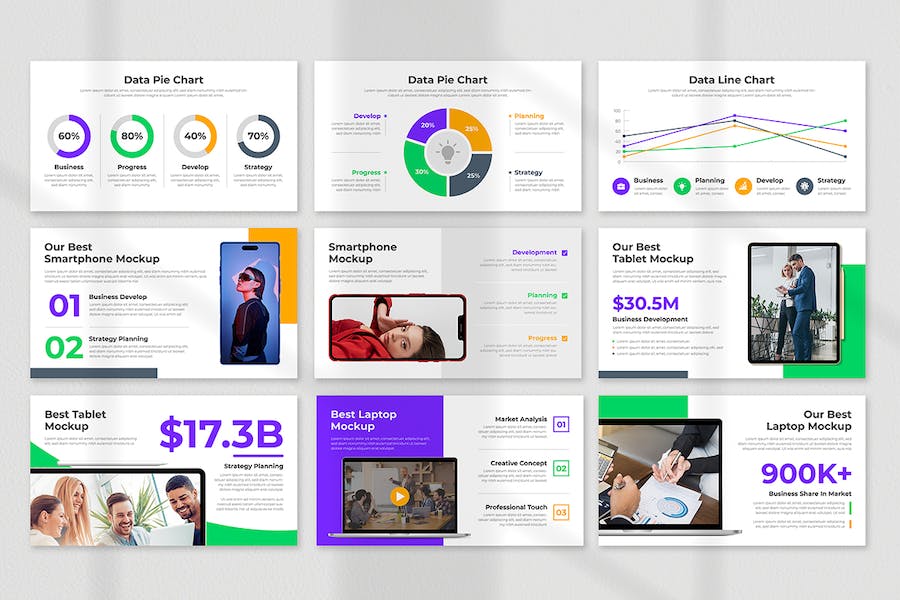 极简商业计划书项目策划PPT模板 - PPT派