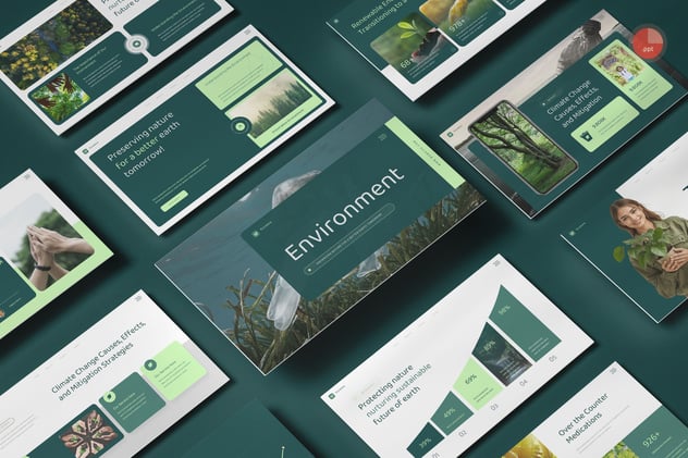 环境生态保护绿色发展PPT模板 - PPT派