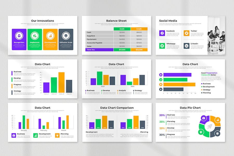 极简商业计划书项目策划PPT模板 - PPT派