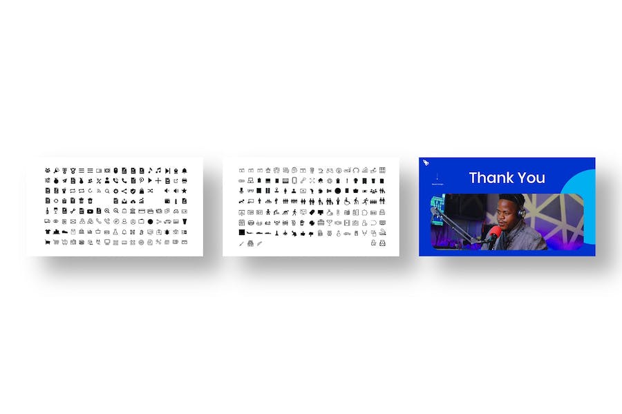 清新商务风格设计展示PPT模板 - PPT派