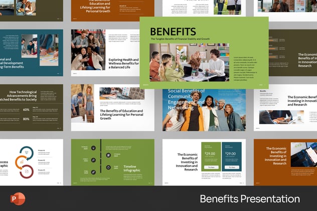 项目效益成果展示方案PPT模板 - PPT派