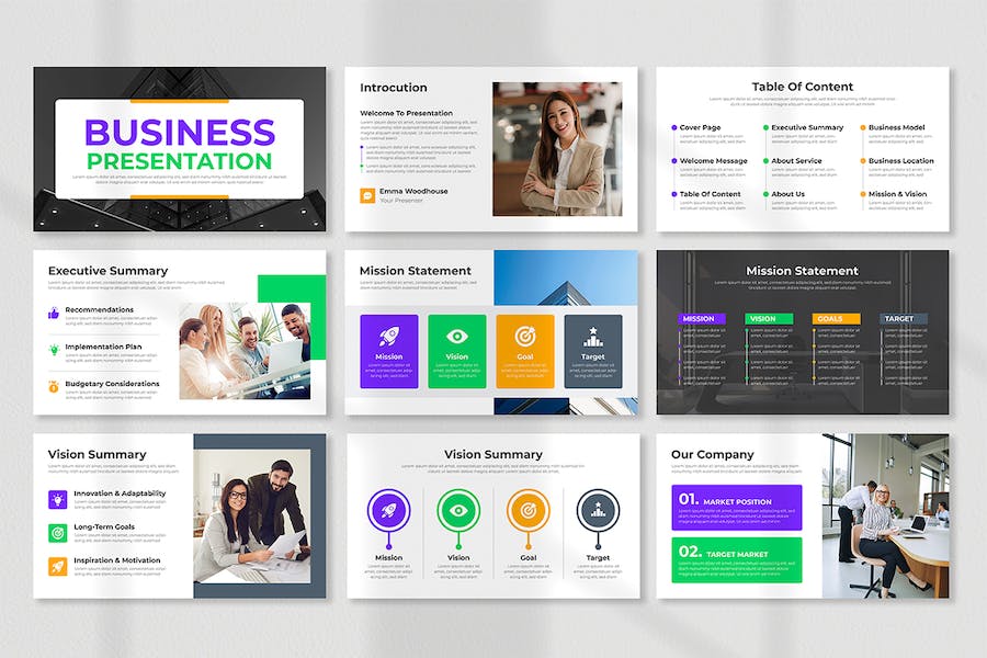 极简商业计划书项目策划PPT模板 - PPT派