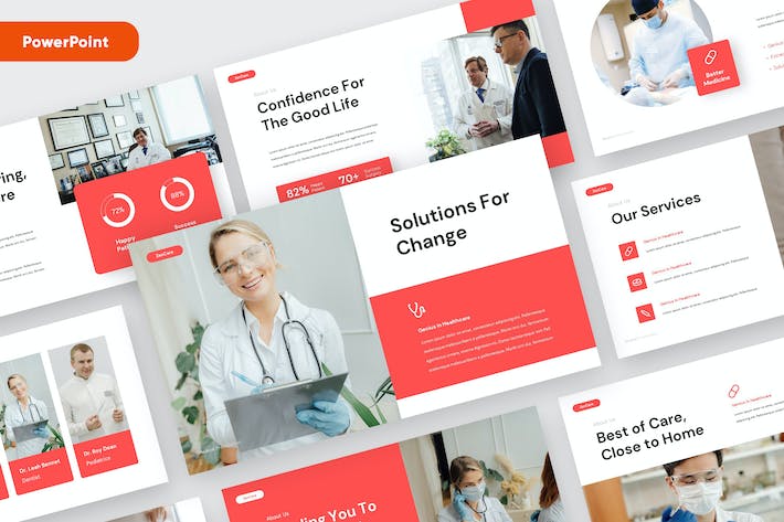 医疗健康诊疗方案展示PPT模板 - PPT派
