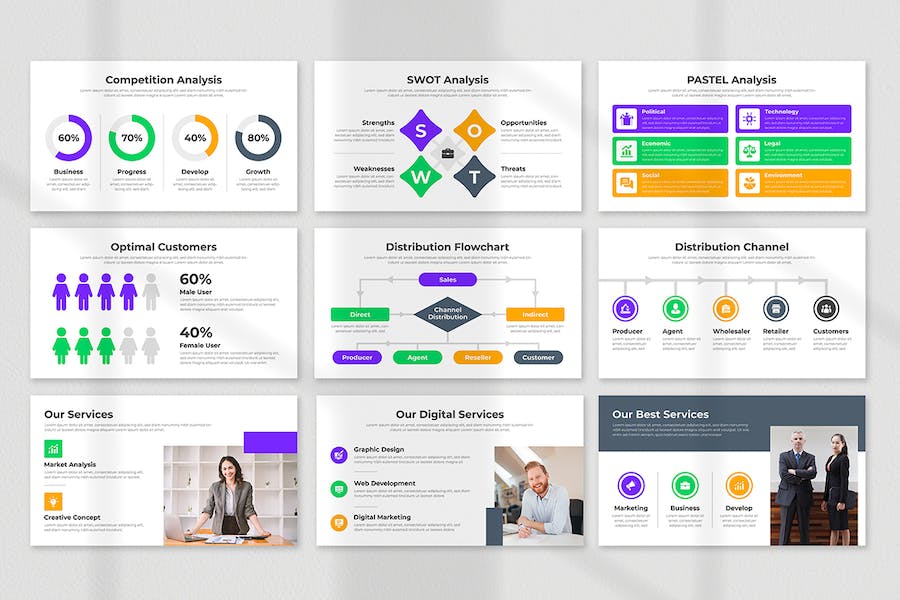 极简商业计划书项目策划PPT模板 - PPT派