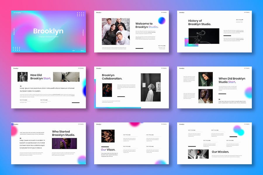 创意商务品牌宣传讲述展示设计方案Keynote模板 - PPT派