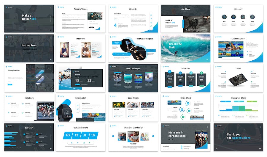 体育运动健身活动宣传Keynote模板 Retry - PPT派