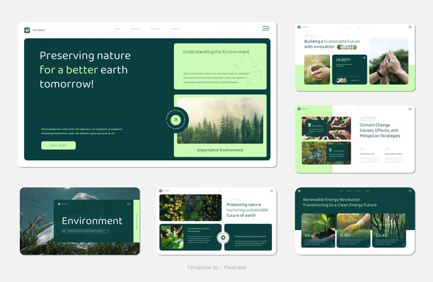 环境生态保护绿色发展PPT模板 - PPT派