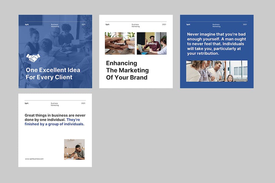 商业品牌 Instagram 内容发布Keynote演示模板 - PPT派