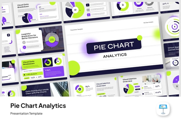 饼图分析数据展示演讲Keynote模板 - PPT派