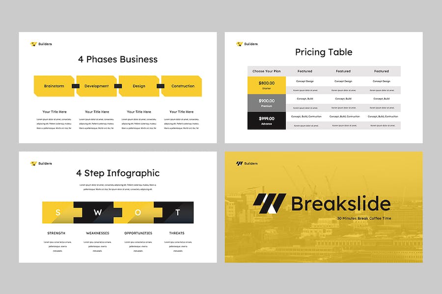 建筑工程项目展示融资计划PPT模板 - PPT派