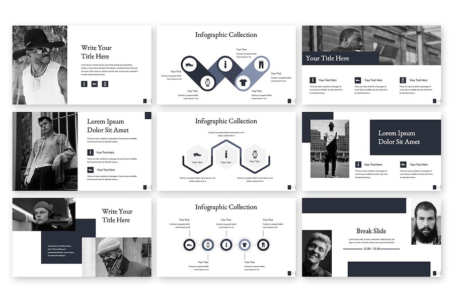 极简设计商务演讲方案PPT模板 - PPT派